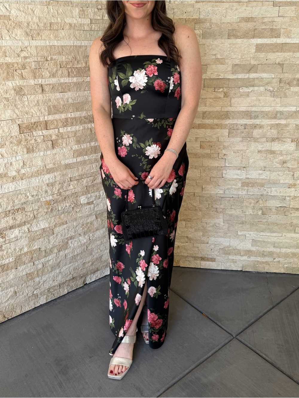 Anthropologie BHLDN Black Floor Length Dress